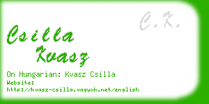 csilla kvasz business card